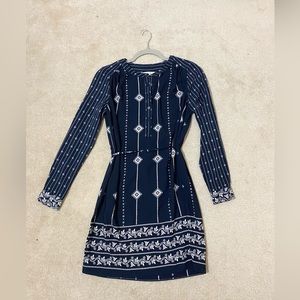 Loft Boho Navy Floral dress